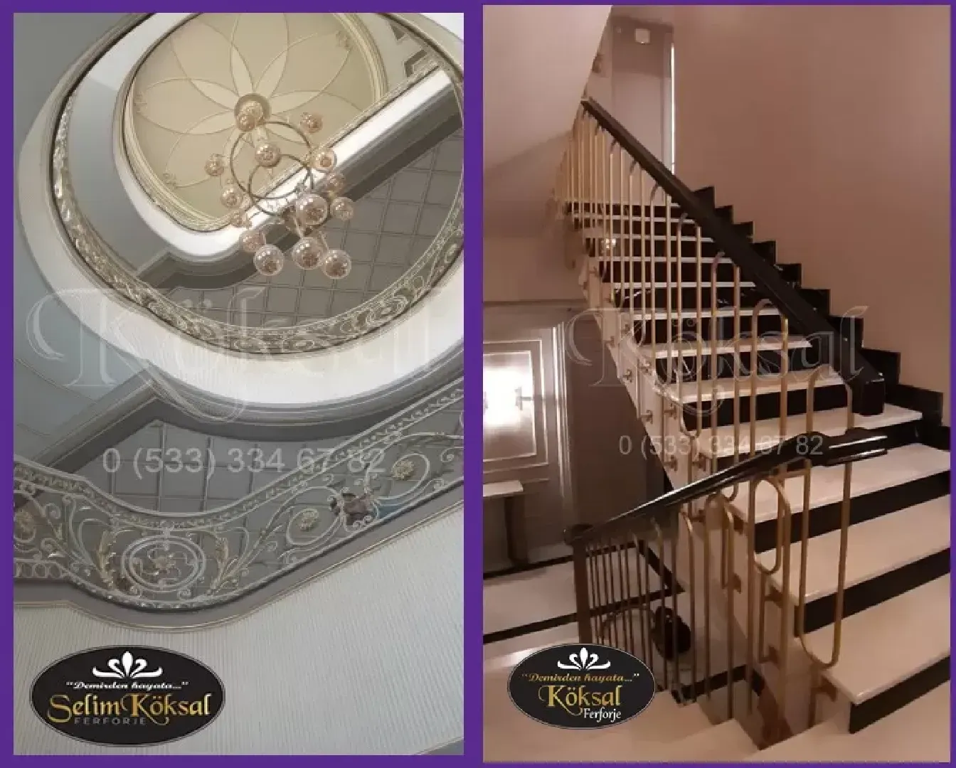 Dekoratif Ferforje Korkuluk Ürünleri Apartman Kullanım Alanına Uygun Ücretsiz Montaj