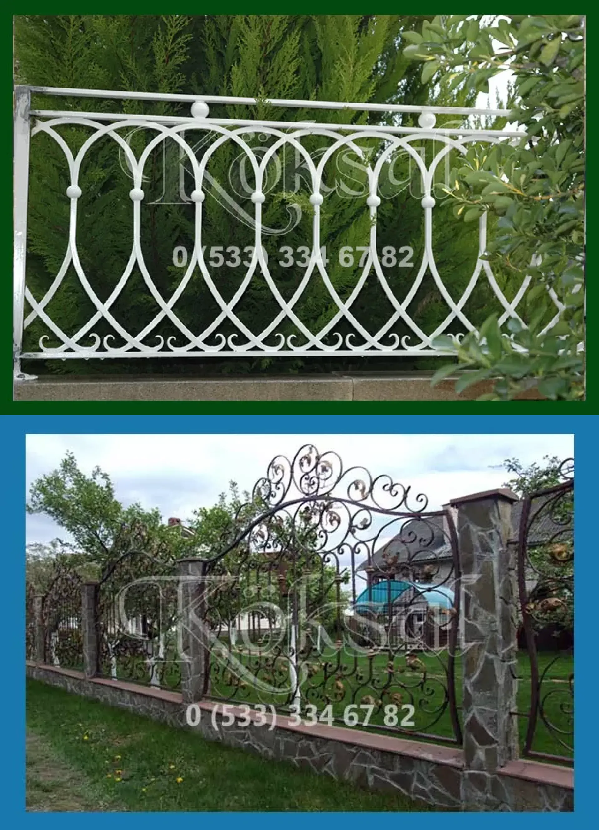 Dekoratif Ferforje Korkuluk Ürünleri Bahçe Kullanım Alanına Uygun Fırsat 