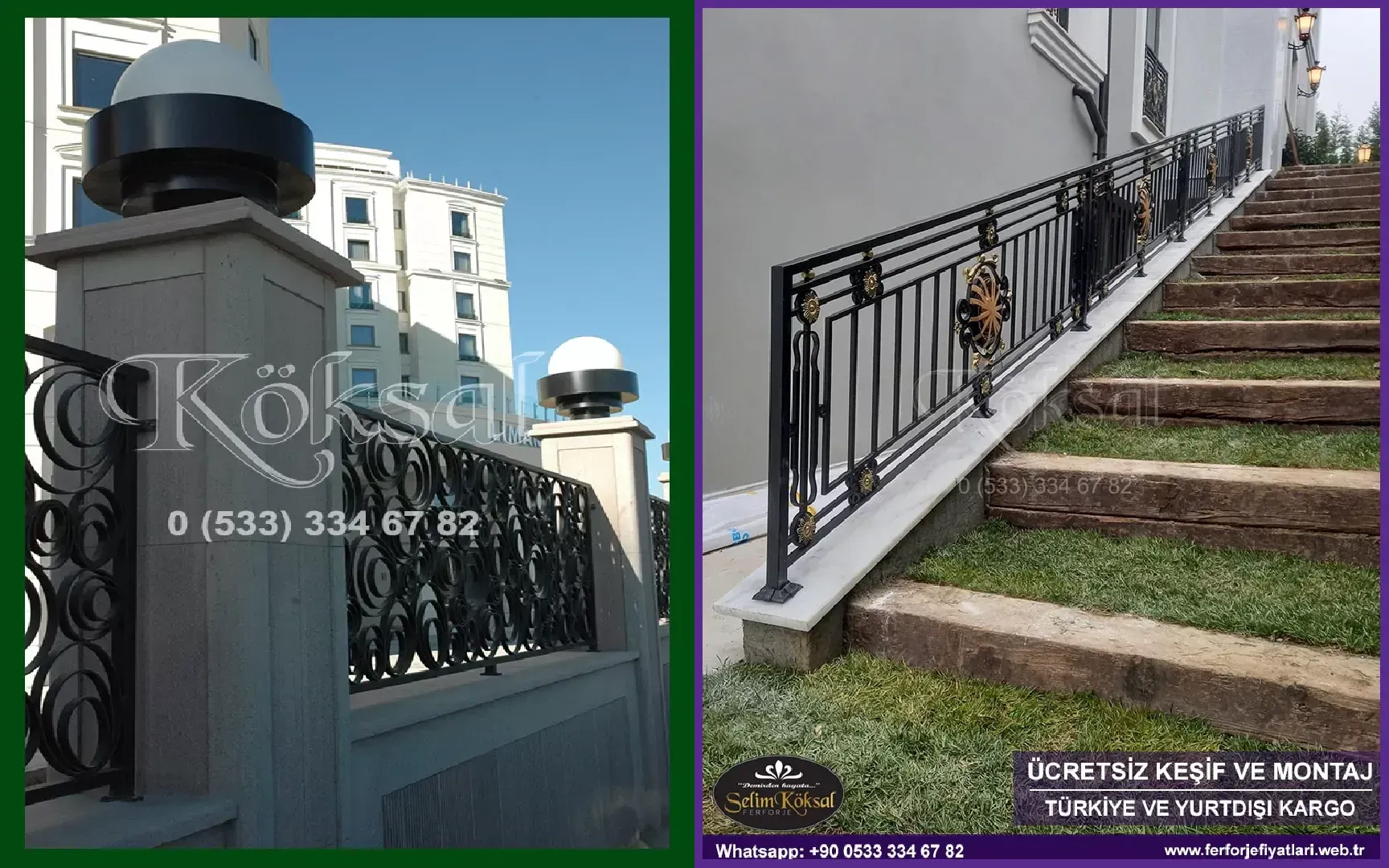 Dekoratif Ferforje Korkuluk Ürünleri Bahçe Kullanım Alanına Uygun Fiyat 