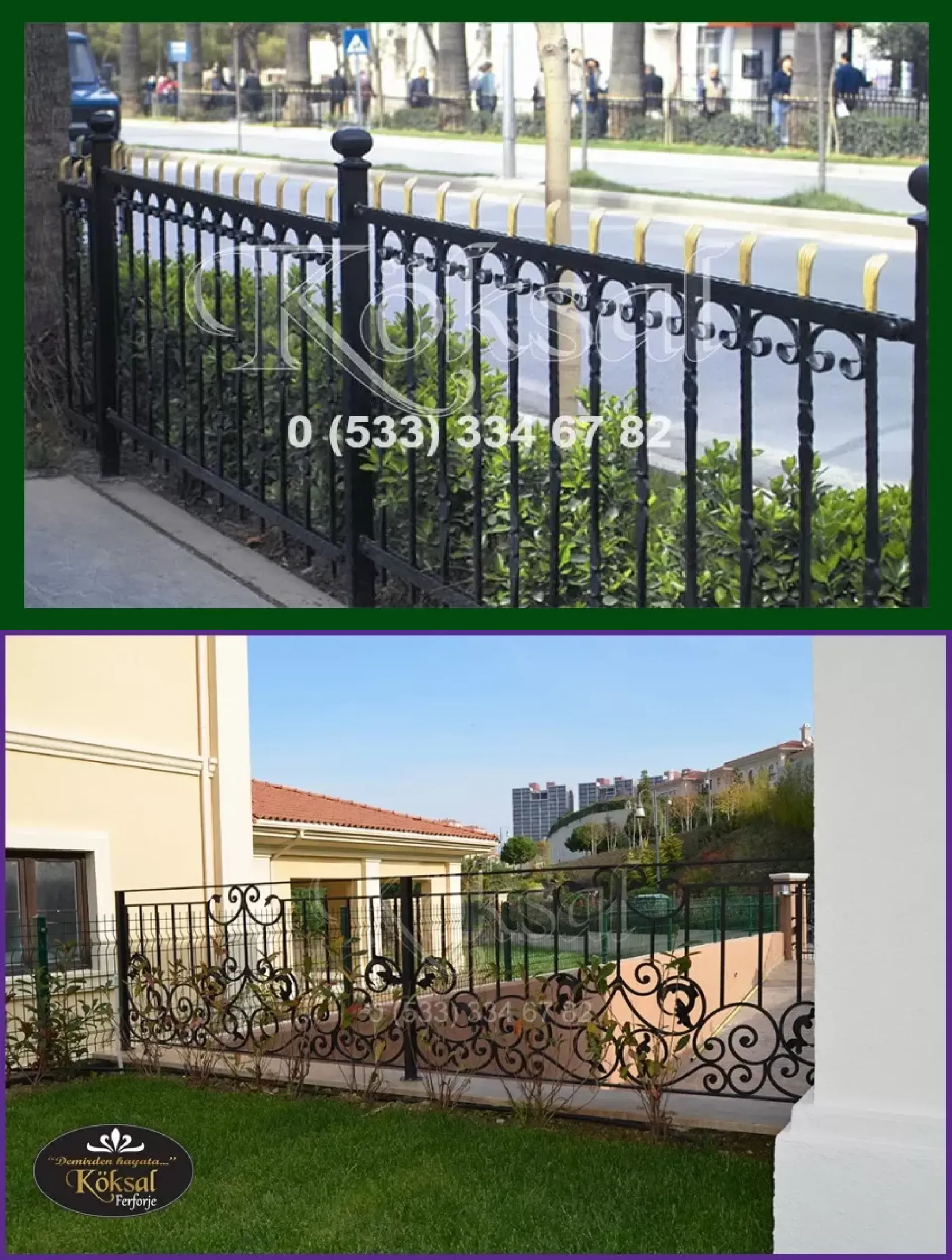 Dekoratif Ferforje Korkuluk Ürünleri Bahçe Kullanım Alanına Uygun Hızlı Teslim