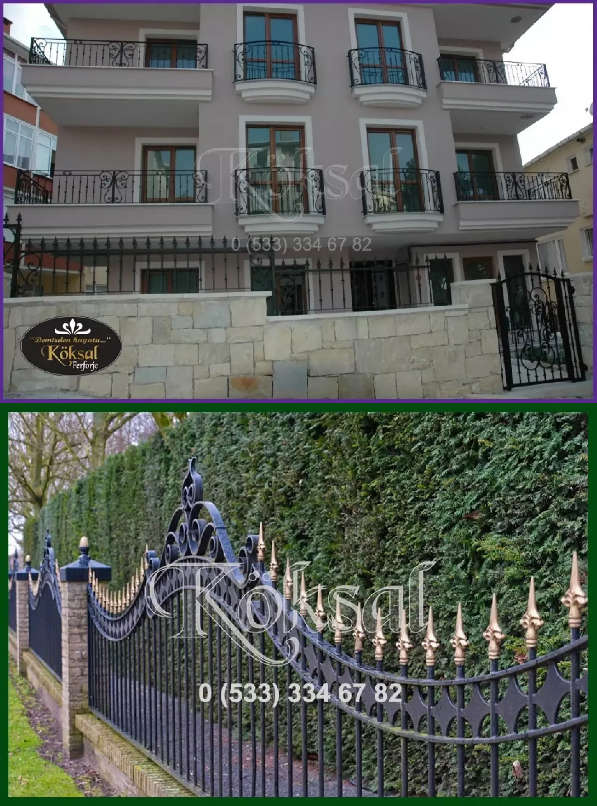 Dekoratif Ferforje Korkuluk Ürünleri Bahçe Kullanım Alanına Uygun Satın Al