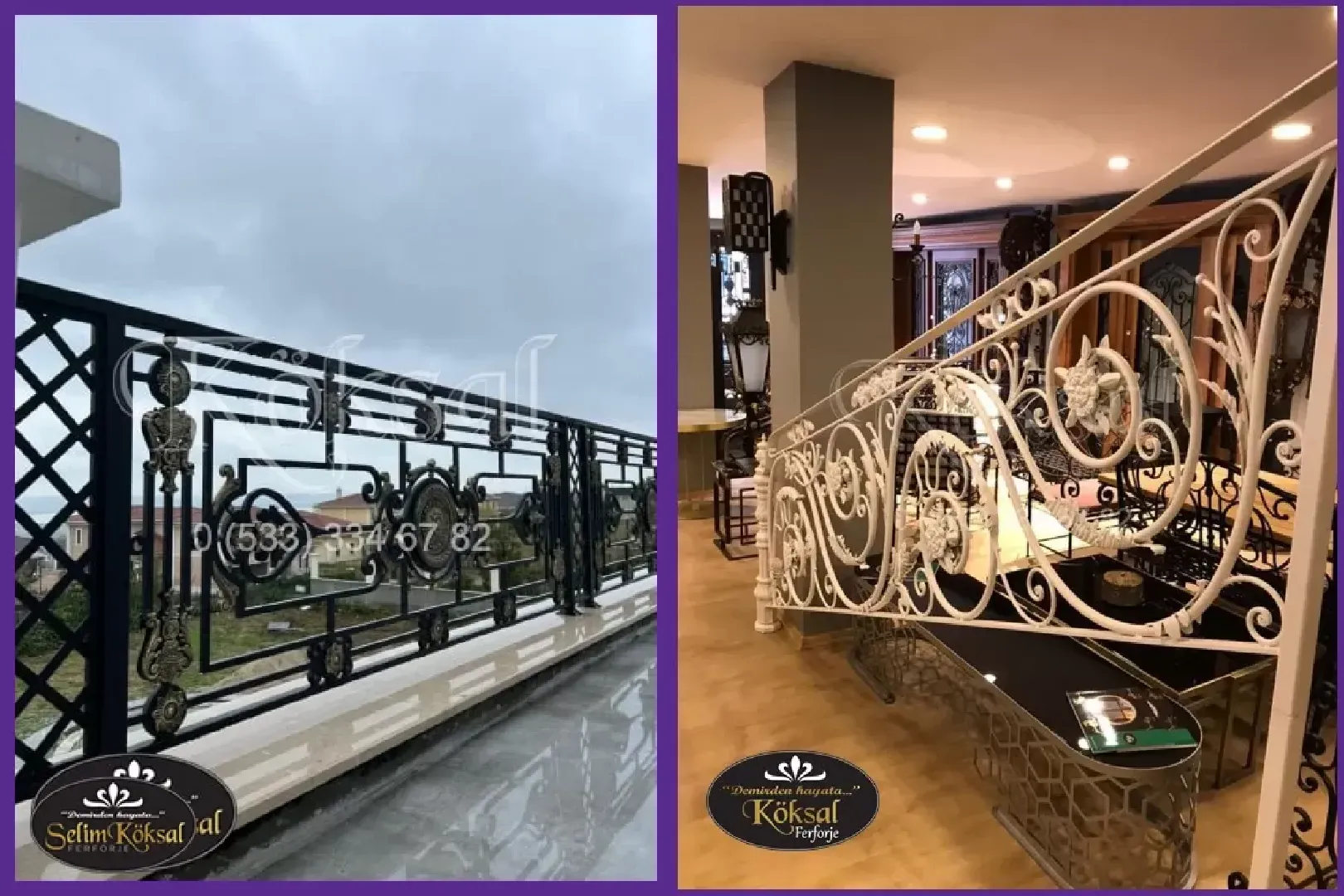 Dekoratif Ferforje Korkuluk Ürünleri Bina Kullanım Alanına Uygun Hızlı Teslim