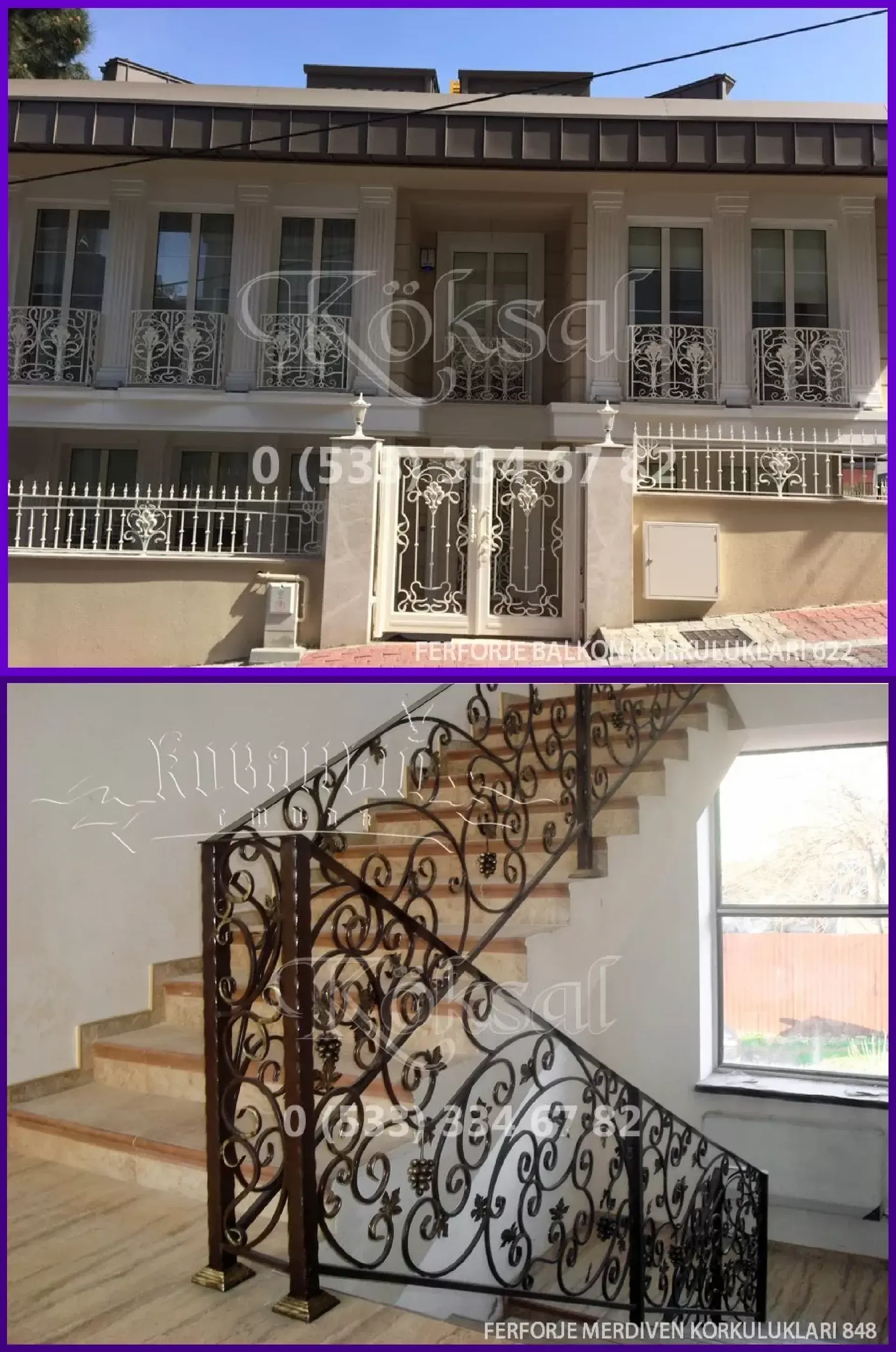 Dekoratif Ferforje Korkuluk Ürünleri Garaj Kullanım Alanına Uygun Satın Al