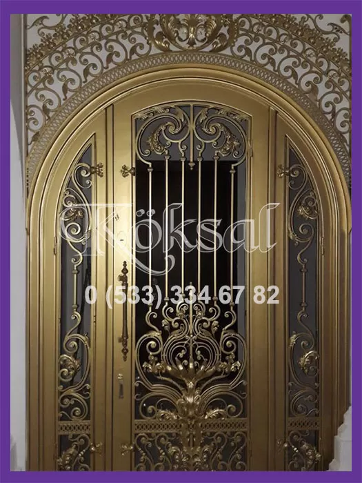 altın varaklı apartman dış kapıları 2019