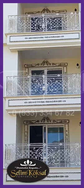 Balkon Korkulukları - Beyaz Balkon Korkuluğu - Demir Balkon Korkuluğu