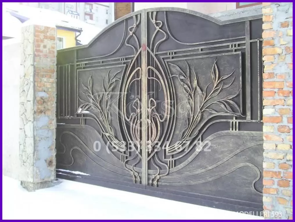 Ferforje Kapı Modelleri 593 Ferforje Kapı Modelleri 593