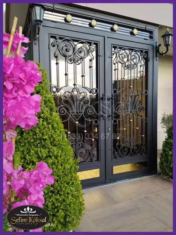 Villa Kapıları - Camlı Villa Giriş Kapıları - Villa Kapı Modelleri