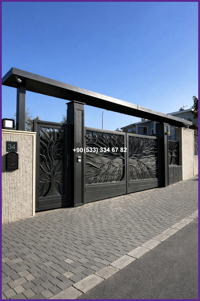 VİLLA KAPILARI-FERFORJE VİLLA KAPILAR-VİLLA GİRİŞ KAPILAR fer20943