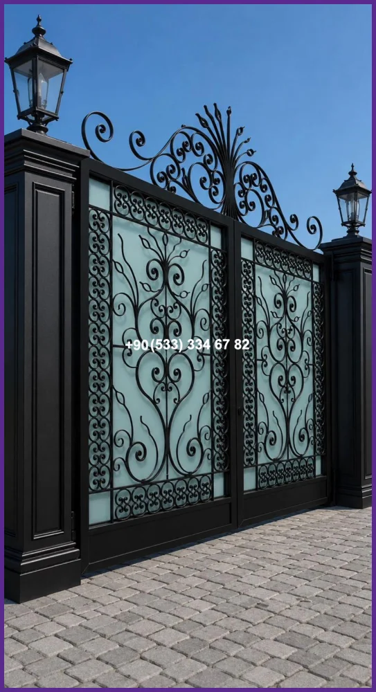 VİLLA KAPILARI-FERFORJE VİLLA KAPILAR-VİLLA GİRİŞ KAPILAR fer21027