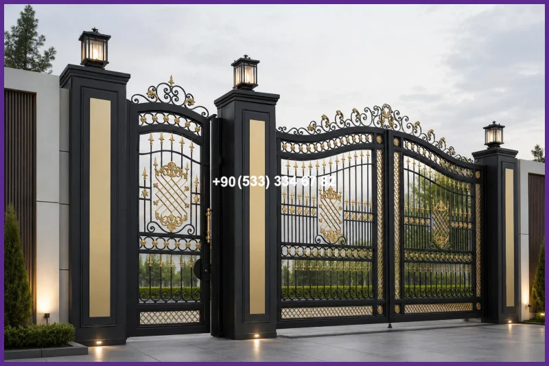VİLLA KAPILARI-FERFORJE VİLLA KAPILAR-VİLLA GİRİŞ KAPILAR fer21030