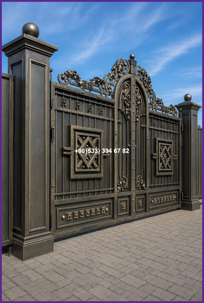 VİLLA KAPILARI-FERFORJE VİLLA KAPILAR-VİLLA GİRİŞ KAPILAR fer21035