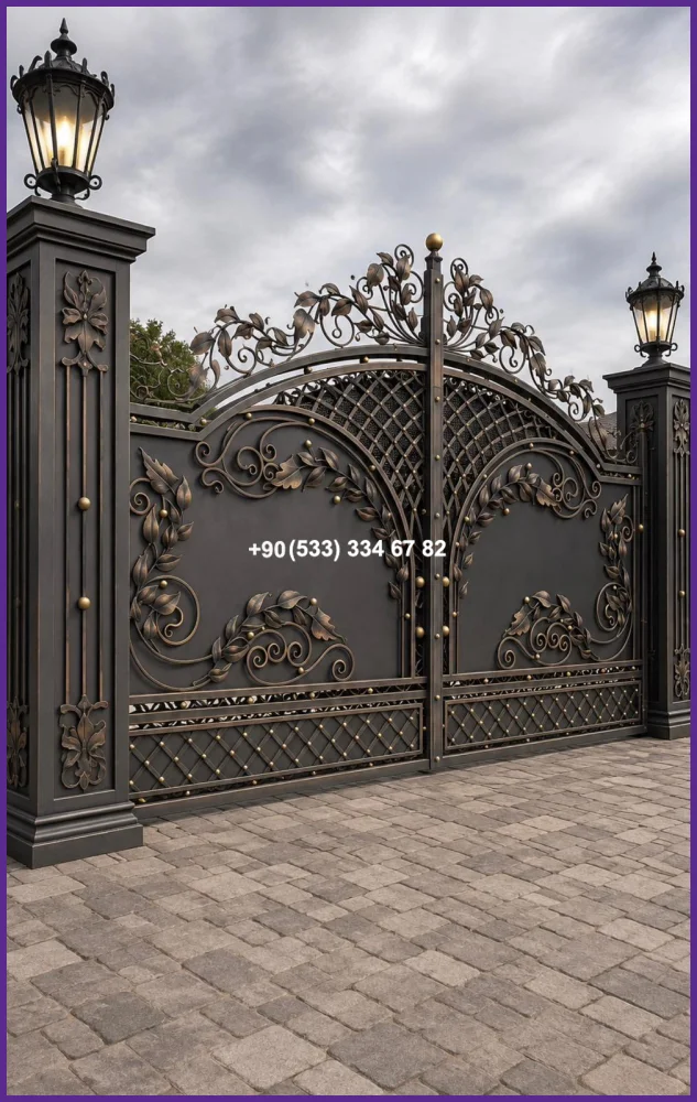 VİLLA KAPILARI-FERFORJE VİLLA KAPILAR-VİLLA GİRİŞ KAPILAR fer21076