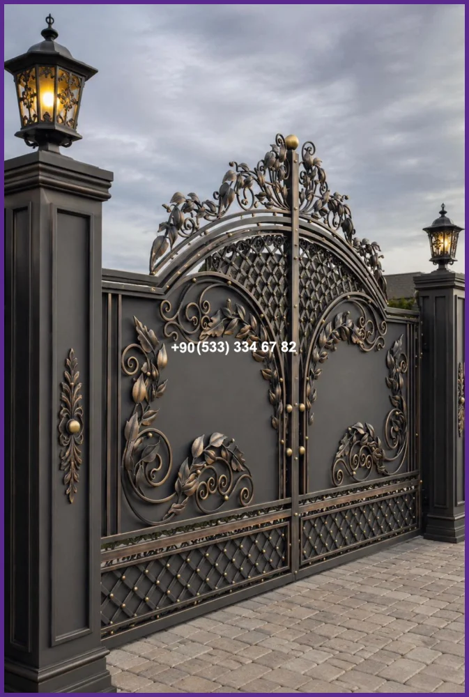 VİLLA KAPILARI-FERFORJE VİLLA KAPILAR-VİLLA GİRİŞ KAPILAR fer21078