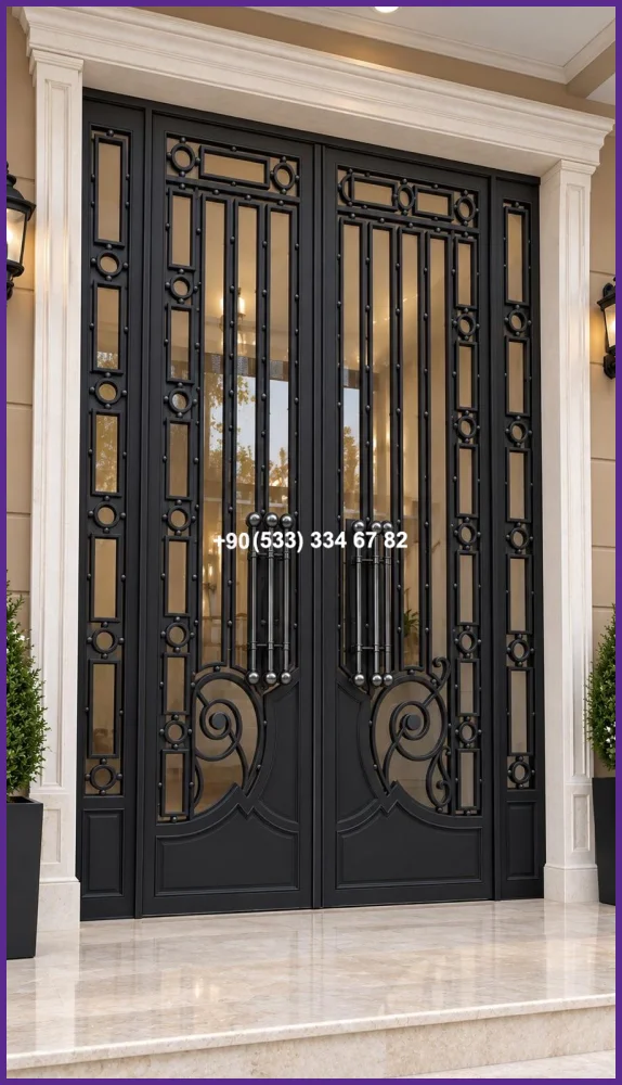 VİLLA KAPILARI-FERFORJE VİLLA KAPILAR-VİLLA GİRİŞ KAPILAR fer21089